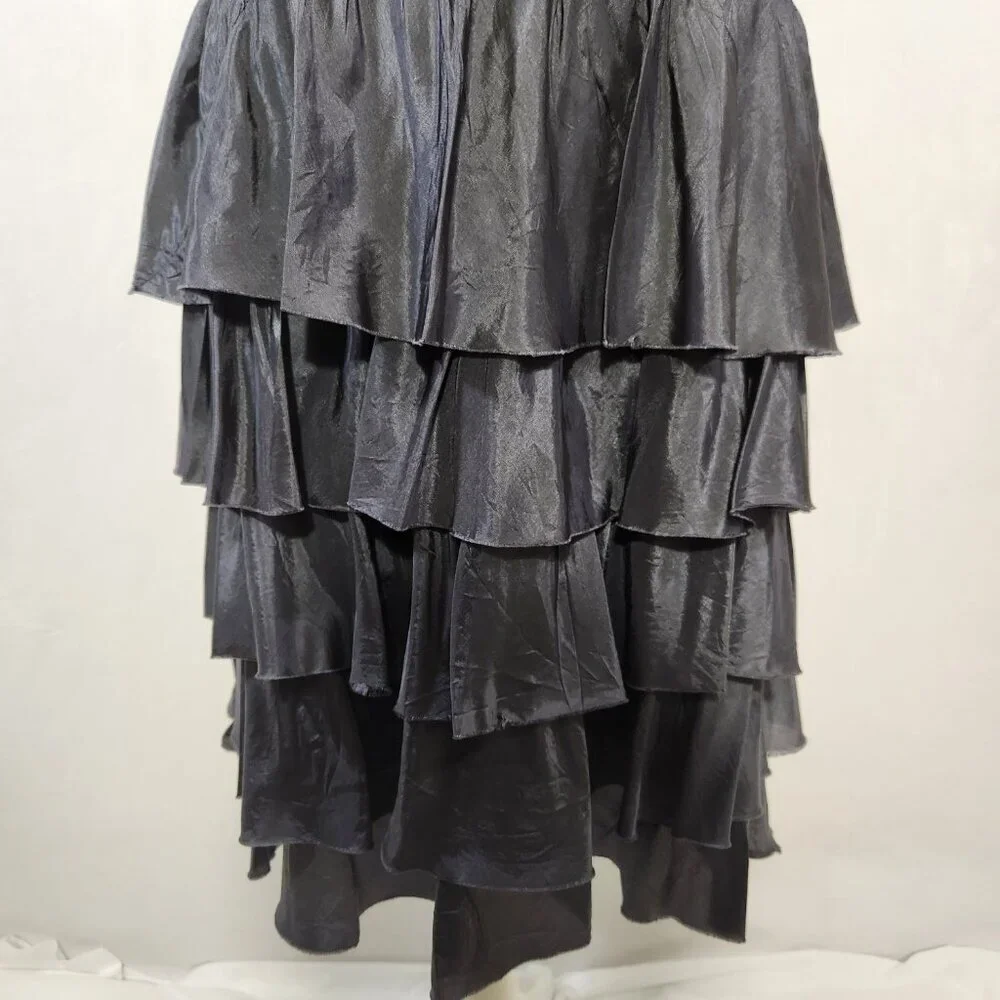Neesh by D.A.R Anthropologie Women's Size 2 Black Layered Ruffle Tiered Skirt